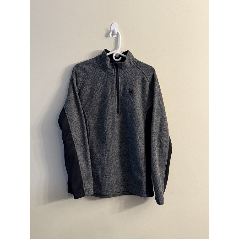 Spyder Outbound Heavyweight Long Sleeve 1/4 Zip Jacket Dark Gray Men's Sz XL‎